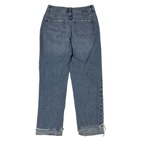 💙 Garage Distressed Medium Blue Wash Mom Jeans 💙 - Picture 2 of 8